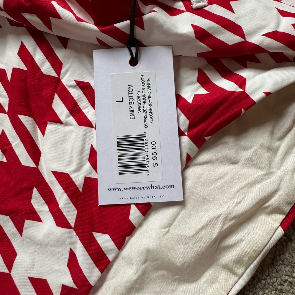 WeWoreWhat Red and White Houndstooth Bikini - Picture 4 of 6